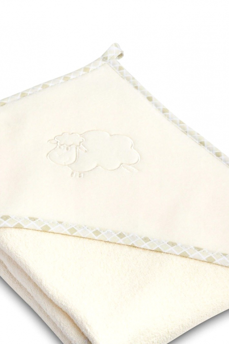 Prosop de baie cu gluga din bumbac Senso, Sheep - Cream [4]