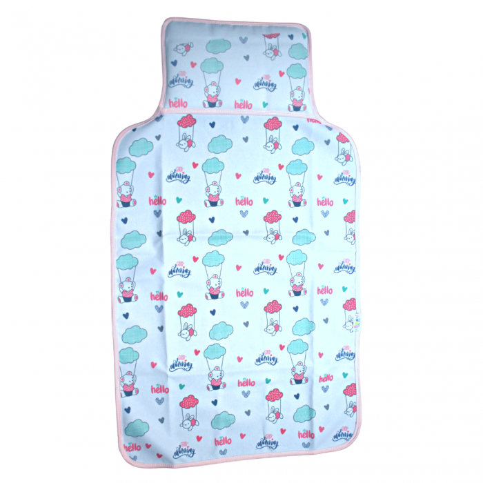 Protectie impermeabila reutilizabila cu pernuta atasata Hello Pink [4]