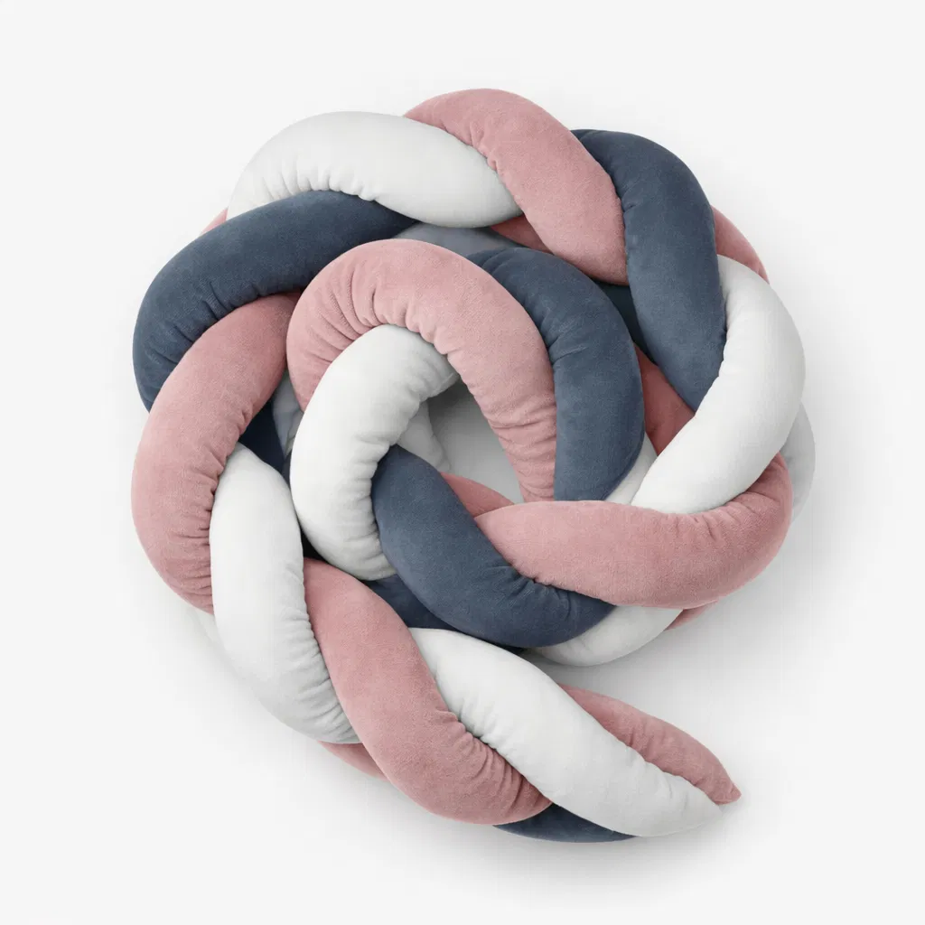 Protecție-laterală-bumper-împletit-TenderBraid-Roz-premium-pentru-bebelusi---BebePrice.ro [6]