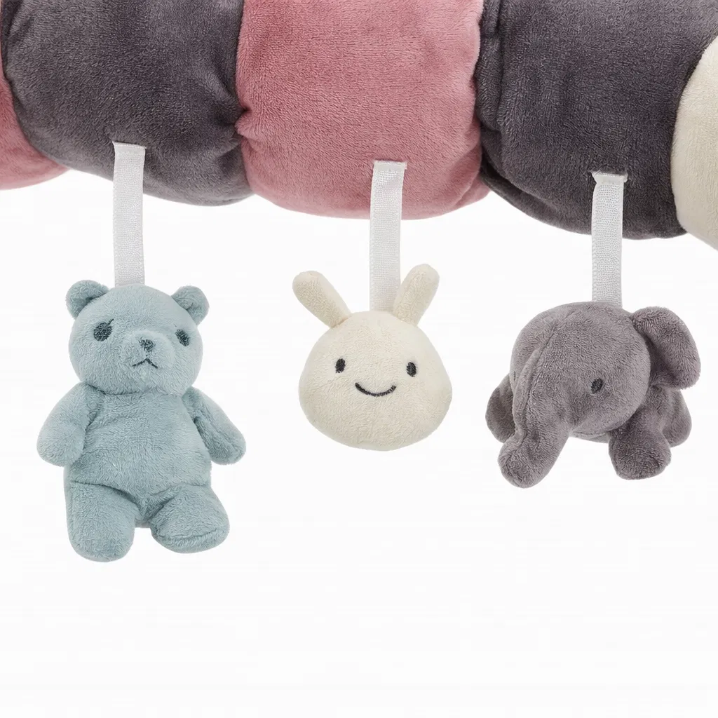 Protecție-laterală-multifuncțională-Caterpillar-SafeGuard-Roz-premium-pentru-bebelusi---BebePrice.ro [2]