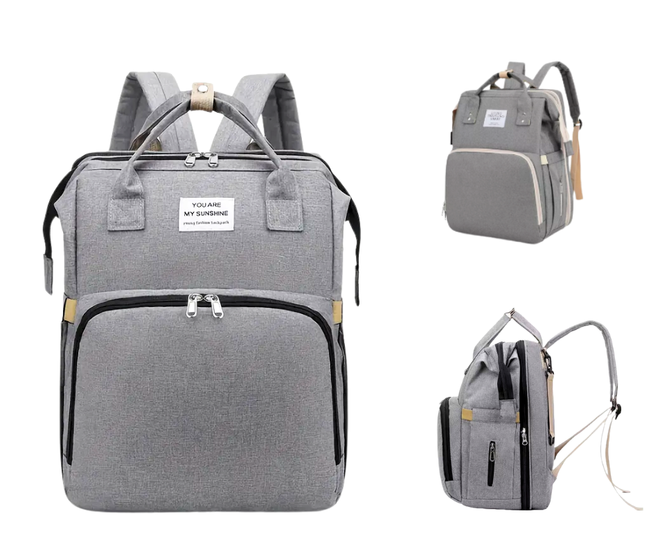 Rucsac multifunctional extensibil, impermeabil cu USB EasyTrip Baby, Stone, BebePrice [2]
