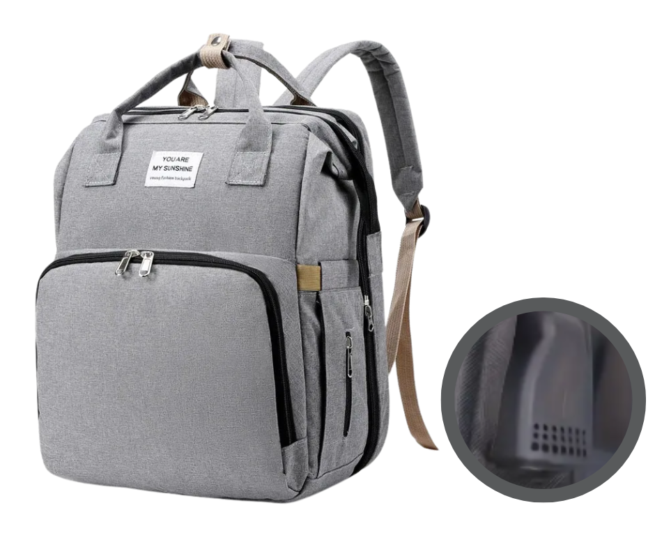 Rucsac multifunctional extensibil, impermeabil cu USB EasyTrip Baby, Stone, BebePrice [4]