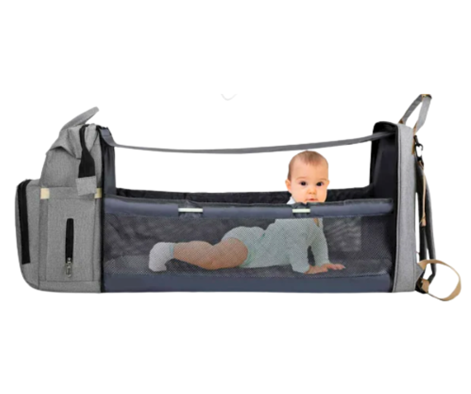 Rucsac multifunctional extensibil, impermeabil cu USB EasyTrip Baby, Stone, BebePrice [6]