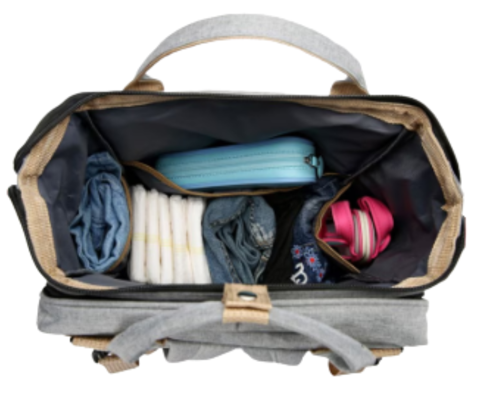 Rucsac multifunctional extensibil, impermeabil cu USB EasyTrip Baby, Royal Burgundy, BebePrice [7]