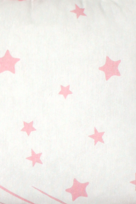 Saltea protectie doua fețe pentru carucior si scoica Little Stars, White-Pink [5]