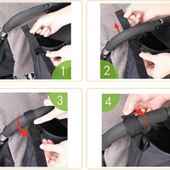 Geanta organizator universala pentru carucior - Stars Grey [4]
