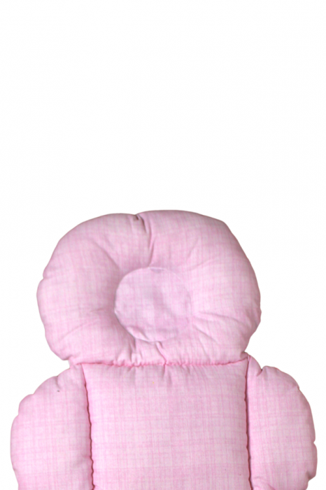 Saltea protectie doua fețe pentru carucior si scoica Elephant, White-Pink [5]