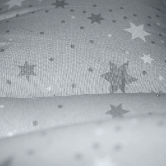 Saltea protectie pentru carucior si scoica, Sleepy Baby, Grey Stars [3]