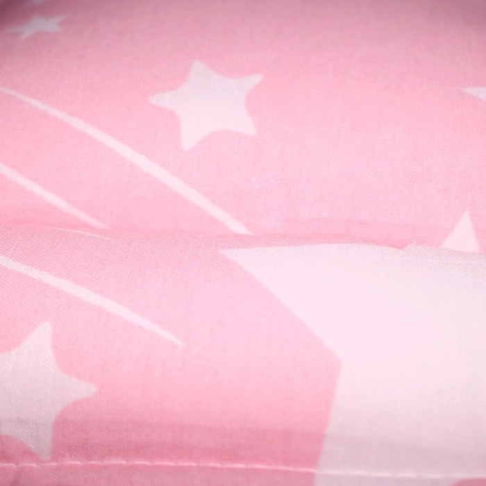 Saltea protectie pentru carucior si scoica, Sleepy Baby,Pink, Falling Stars [5]