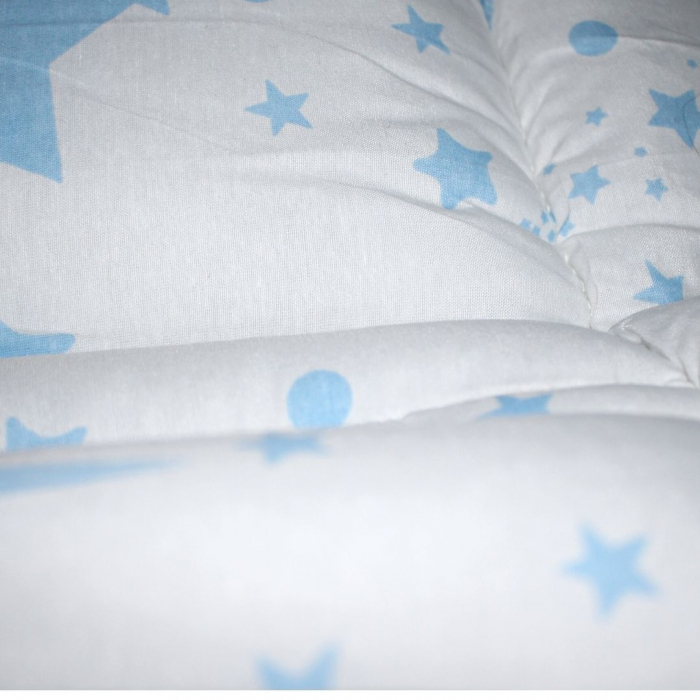 Saltea protectie pentru carucior si scoica, Sleepy Baby, Blue, Falling Stars [3]