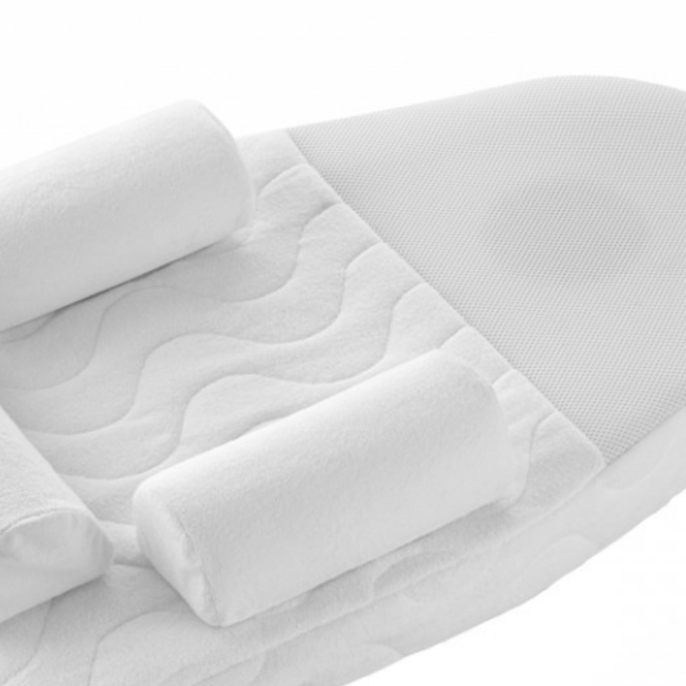 Salteluta antireflux pentru bebelusi cu plan inclinat si saculet cu samburi de cirese, White [5]