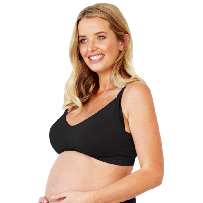 Set 2 bustiere pentru alaptare, Microfibra, Negru, BebePrice [2]