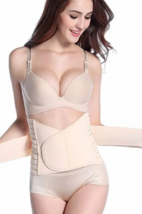 Set 2 x Centuri abdominale postnatale dublu reglabile - Beige BebePrice [4]