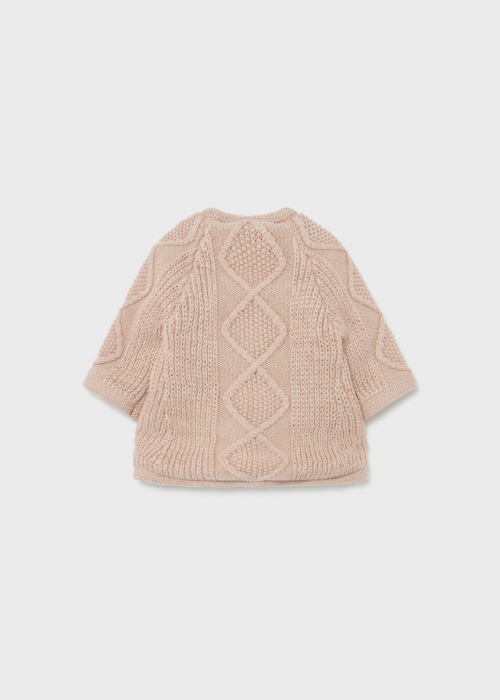 bebeprice Set cardigan si caciula Mayoral maneca lunga Rose MakeUP [2]