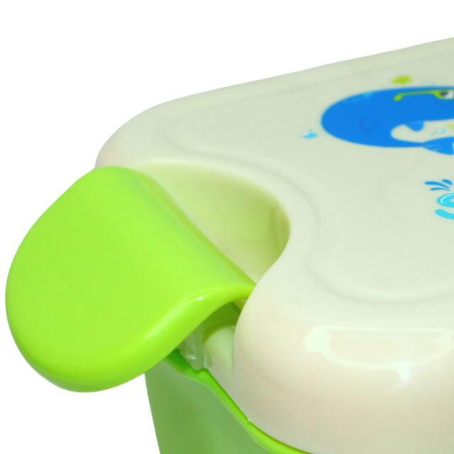 Set cutie alimente cu lingura, dreptunghiular, Green, BebePrice [5]