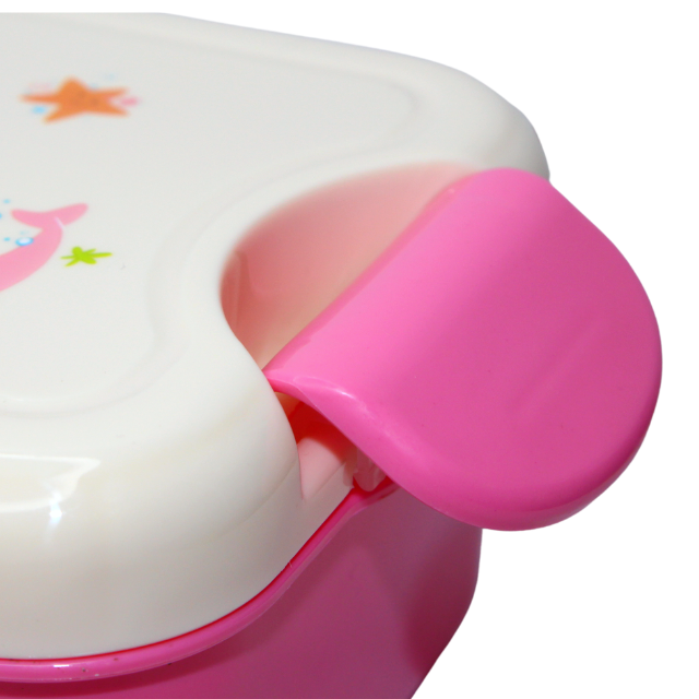 Set cutie alimente cu lingura, dreptunghiular, Pink, BebePrice [6]