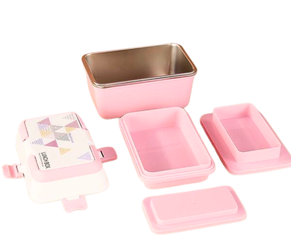 Caserola termica, 3 compartimente, Pink, BebePrice [2]