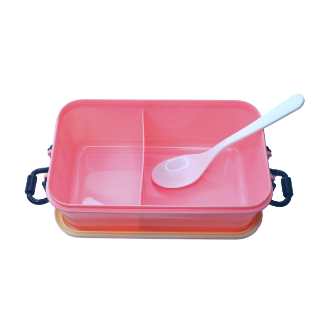Set cutie alimente cu lingura, dreptunghiular, Pretty Animals, Pink, BebePrice [4]