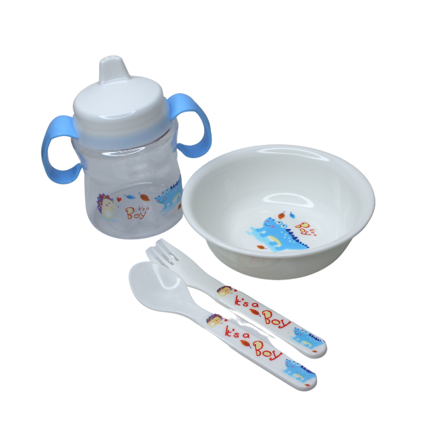 Set diversificare 4 in1, fara BPA, Cute Duck, Blue, BebePrice [2]