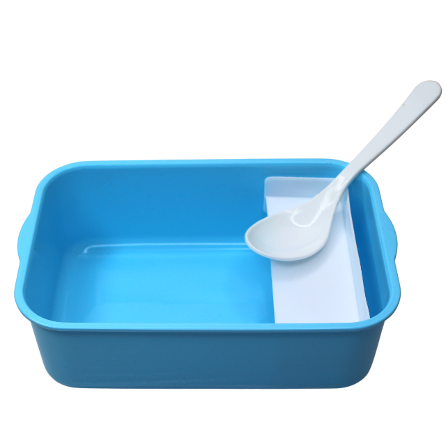 Set cutie alimente cu lingura, dreptunghiular, Blue, BebePrice [4]