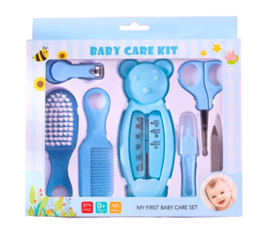 Set ingrijire bebelus, fara BPA, 7 piese, Blue , BebePrice [7]
