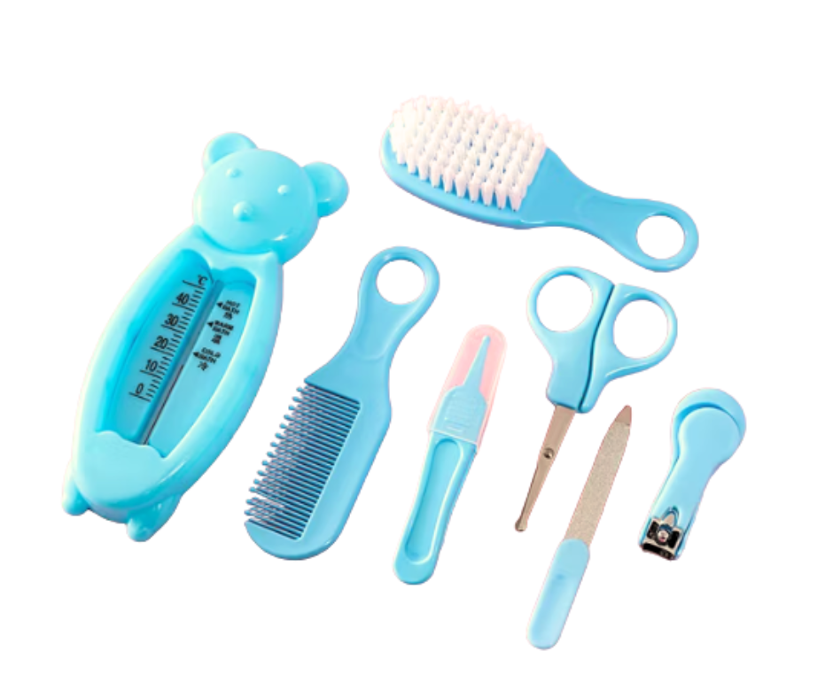 Set ingrijire bebelus, fara BPA, 7 piese, Blue , BebePrice [6]
