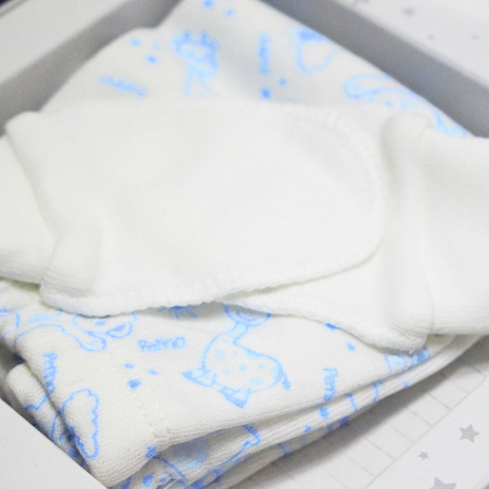 Set maternitate bumbac antialergic, nou-nascut, Giraffe, Blue- 10 piese,BebePrice [4]