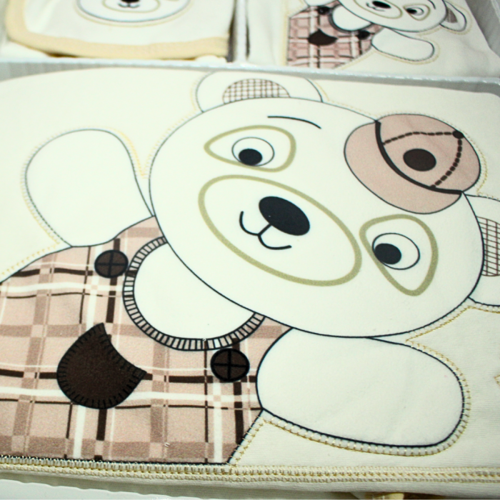 SSet maternitate bumbac antialergic nou-nascut (0-4 luni), Ahmetcan Bebe, Bear, Light Beige - 10 piese [4]