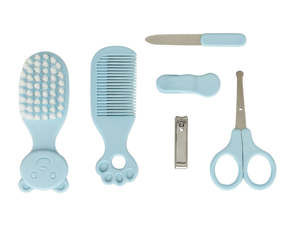 Set ingrijire unghii bebelus, fara BPA, 6 piese, Blue, BebePrice [2]