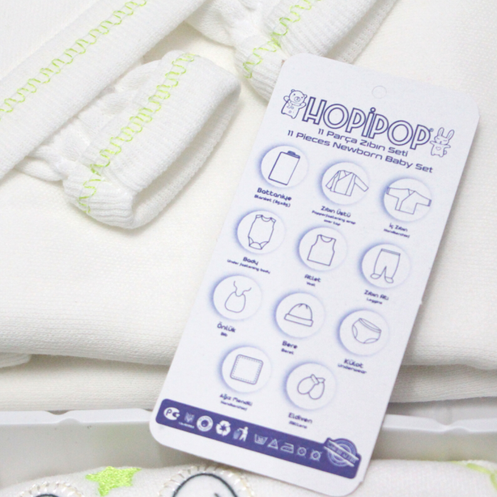 Set maternitate bumbac antialergic, nou-nascut, Little Baby, Pear - 11 piese [6]