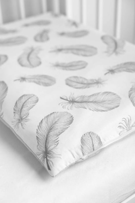 Set lenjerie pat, 2 piese, Bumbac, 100x135 cm, Feathers, BebePrice [5]