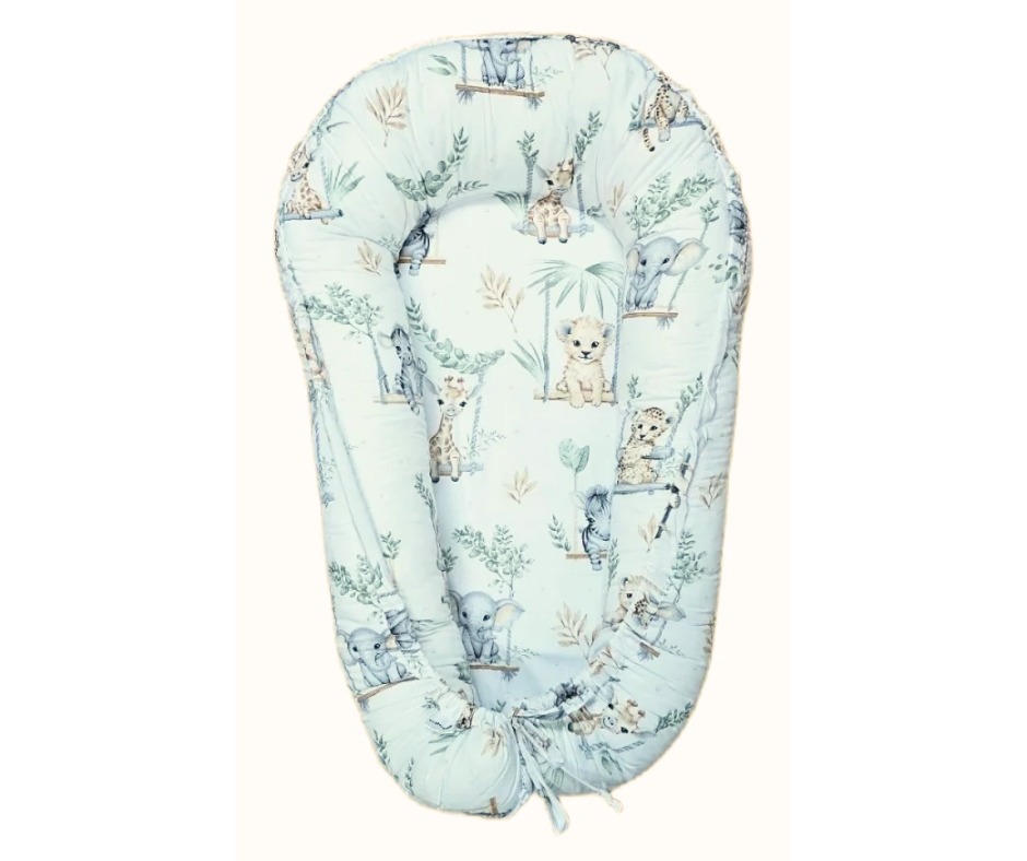 Baby Nest Premium, bumac, umplutura cu fibre din silicon, Jungle, BebePrice [2]