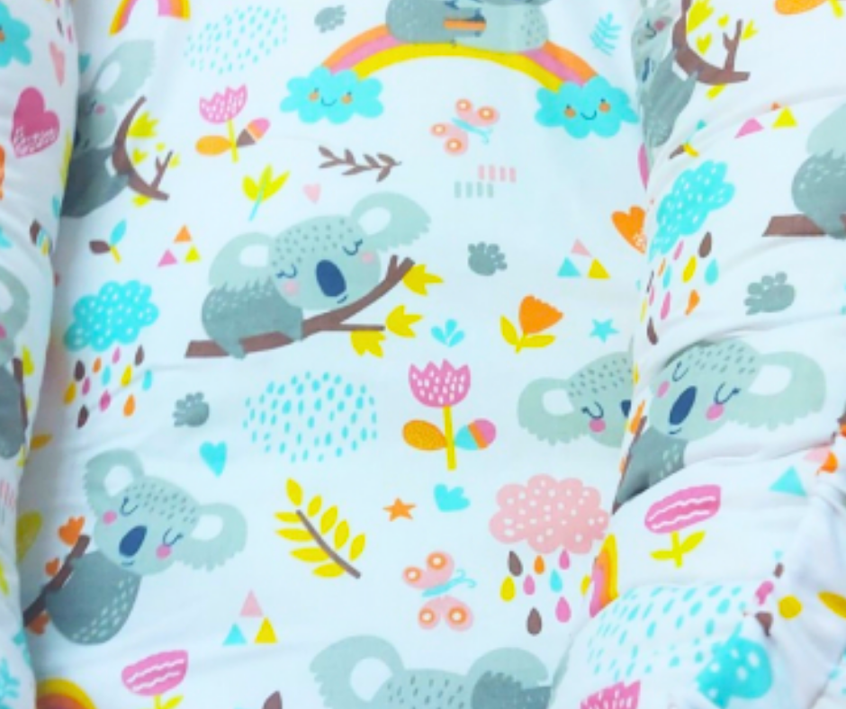 Baby Nest Premium, bumac, umplutura cu fibre din silicon,Blue, Sleepy Koala, BebePrice [4]