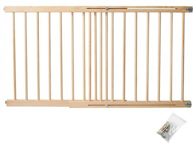 Poarta de siguranta extensibila, lemn, 72-122 cm, BebePrice [2]