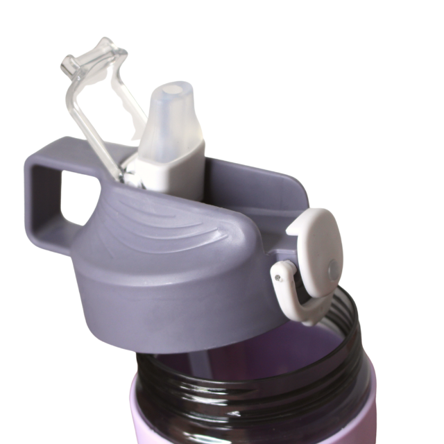 Sticla de apa cu pai, din plastic, Little Angel, Purple [4]