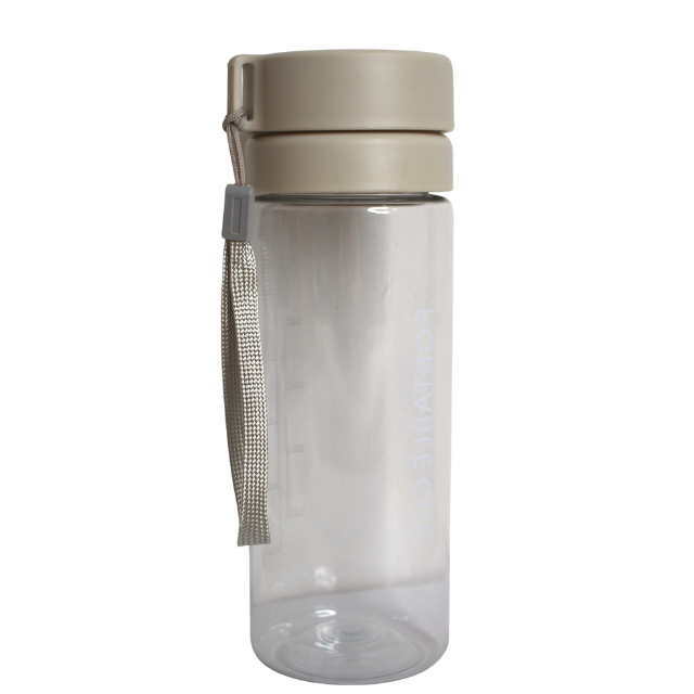 Sticla de apa cu sita, din plastic, Portable Cup, Crem, 600 ml [4]