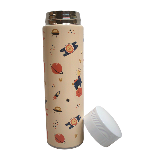 Termos inox cu sita pentru ceai, Galaxy,450 ml, Cream [3]