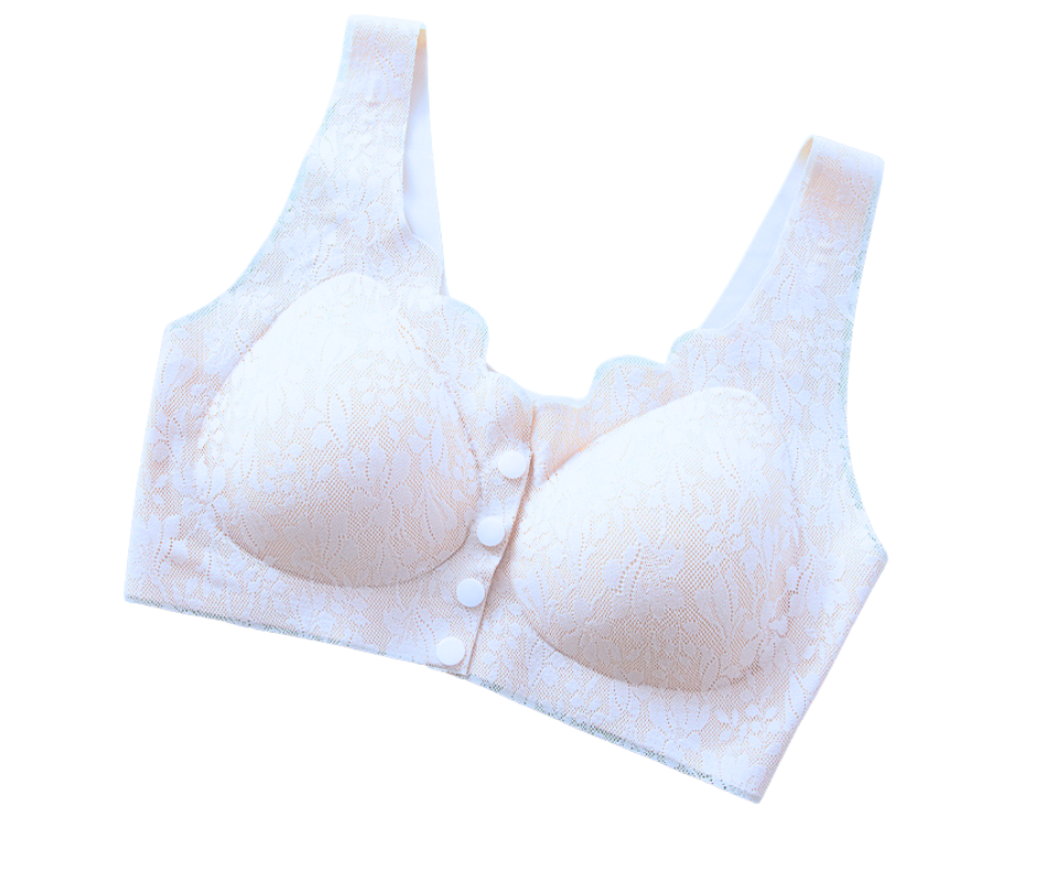 Sutien din dantela, deschidere in fata, Invisi Delicate, White, BebePrice [3]