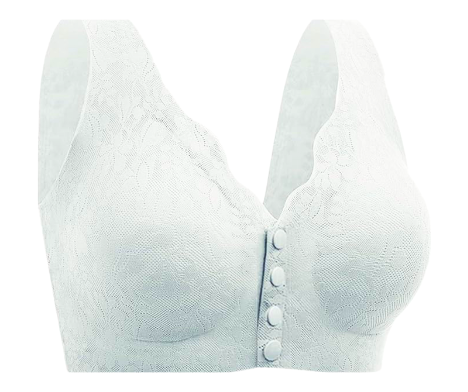 Sutien din dantela, deschidere in fata, Invisi Delicate, White, BebePrice [2]