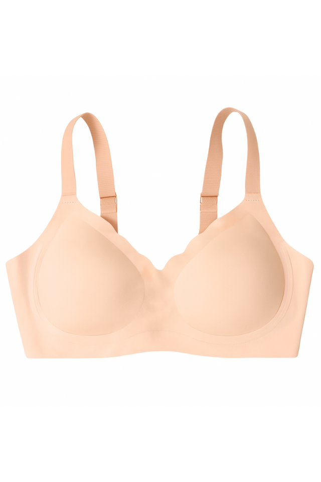 Sutien fara sarma, fara cusaturi, Delicate Shape, Salmon, BebePrice [2]
