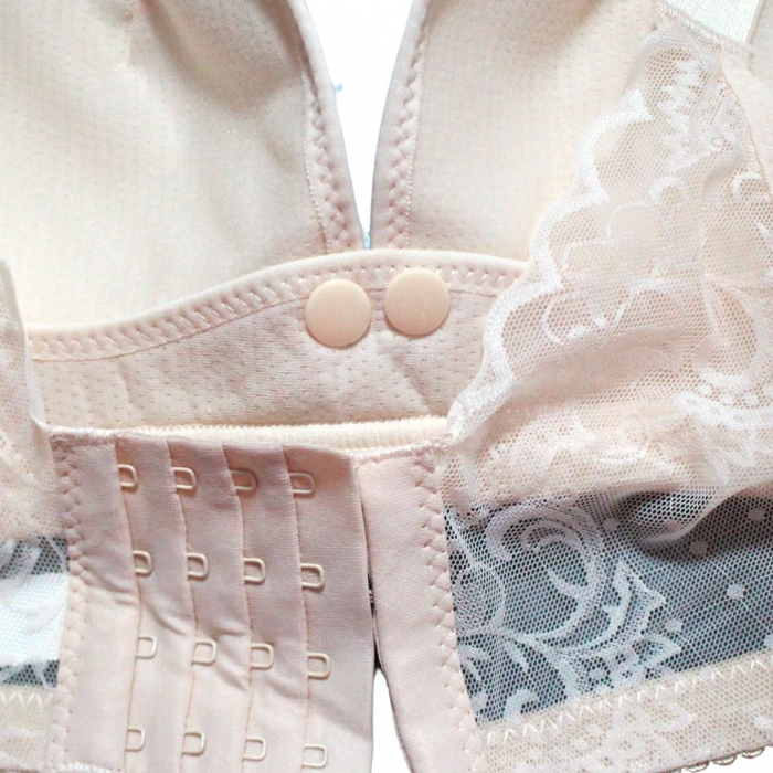 Sutien pentru alaptare cu datela pe spate din bumbac, cu deschidere in fata, Bloom, Beige [5]