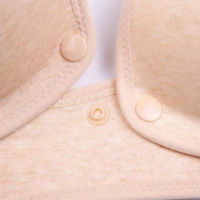 Sutien pentru alaptare cu datela pe spate din bumbac, cu deschidere in fata, Bloom, Beige [7]