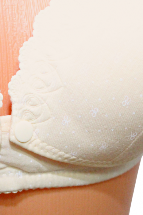 Sutien pentru alaptare, din bumbac, cu deschidere in fata, Bloom, Vanilla, BebePrice [3]