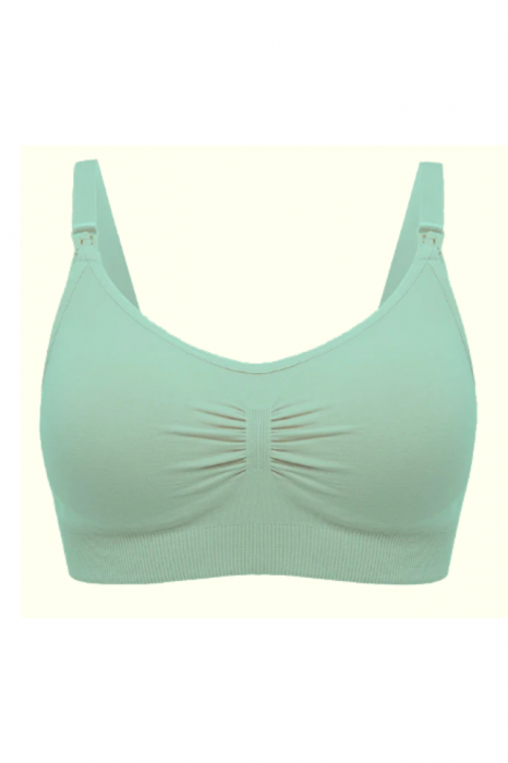 Sutien pentru alaptare tip bustiera din microfibra, Carini, Olive, BebePrice [3]