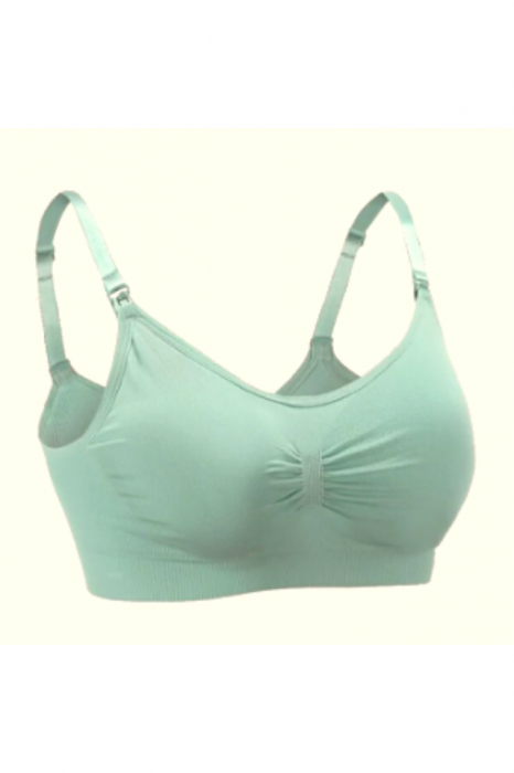 Sutien pentru alaptare tip bustiera din microfibra, Carini, Olive, BebePrice [2]