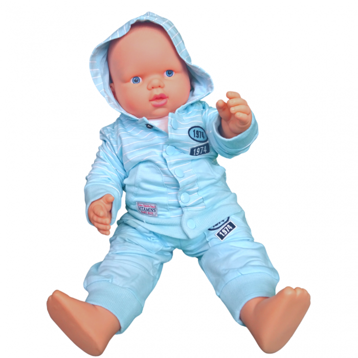 Trening bebe baietel 3 piese, Baseball, Azure [3]