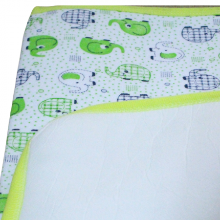 Aleza impermeabila reutilizabila, Baby Elephant Green, 70x50 cm [2]