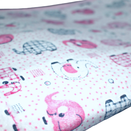 Aleza impermeabila reutilizabila, Baby Elephant Pink, 70x50 cm [4]