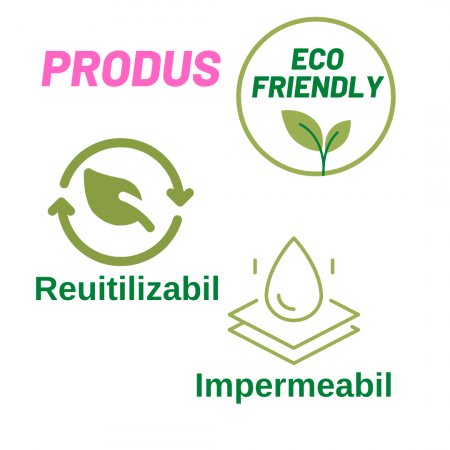 Aleza impermeabila reutilizabila, Mady Yellow, 70x50 cm [5]