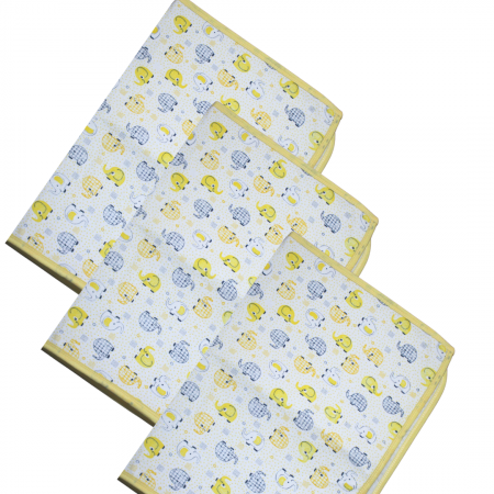 Aleza impermeabila reutilizabila, Baby Elephant Yellow, 70x50 cm [2]